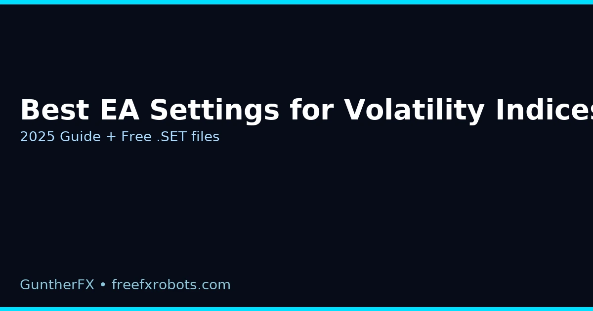 Best EA Settings for Volatility Indices (2025)